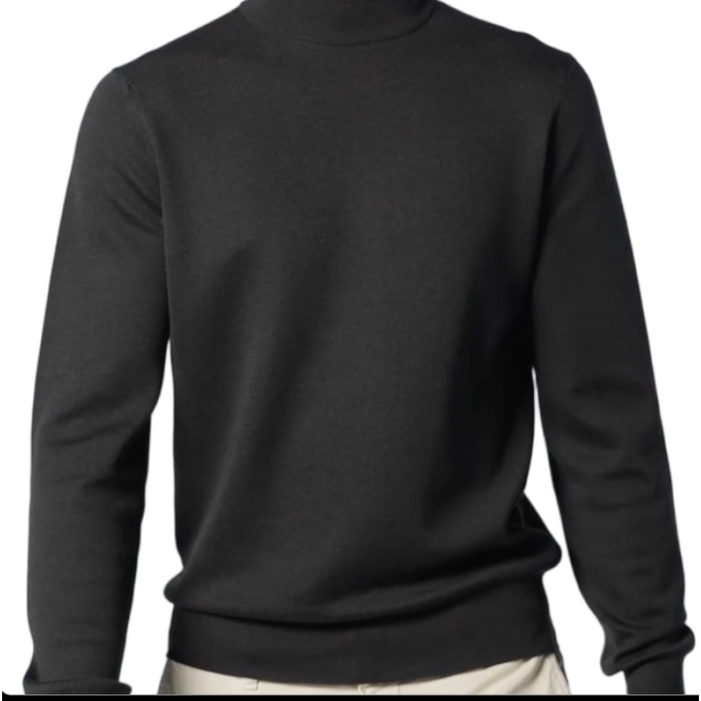 Manrico Cashmere Black Mockneck shirt